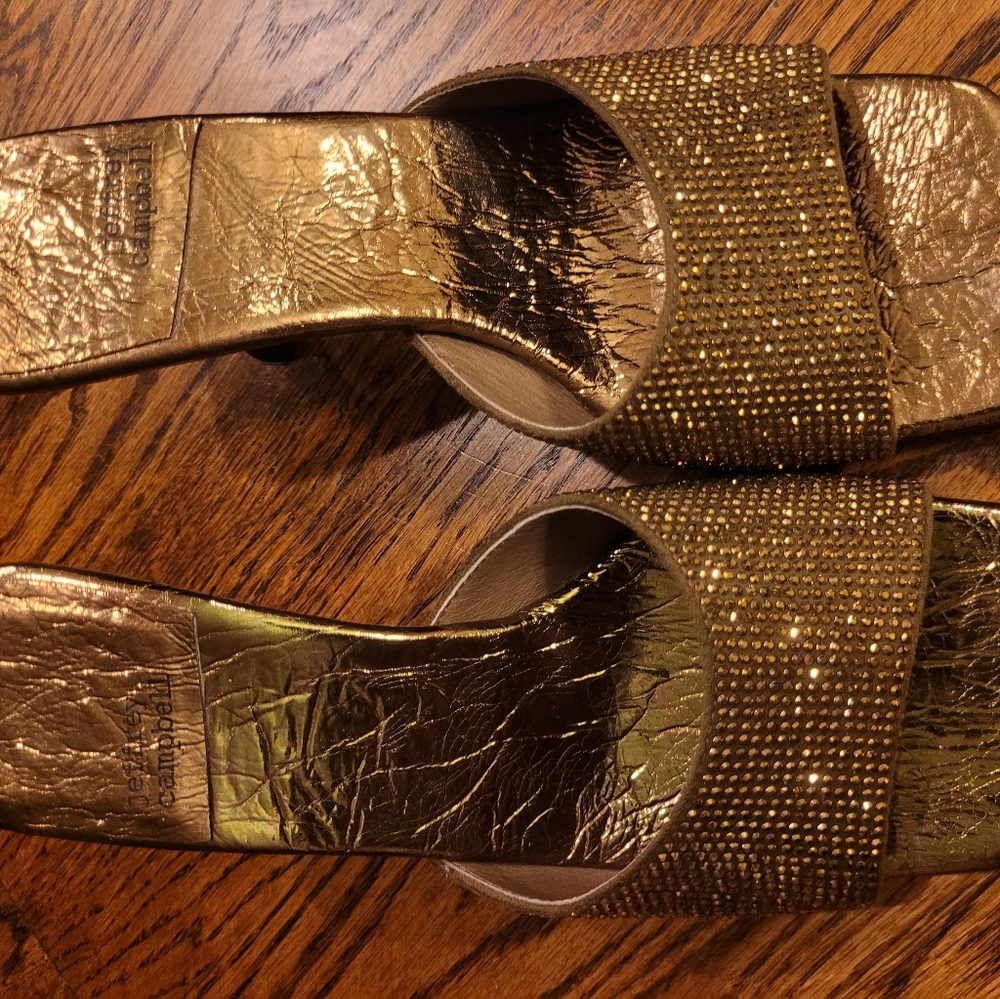 Women's Jeffrey Campbell Gold Shoes - Picture 3 of 4